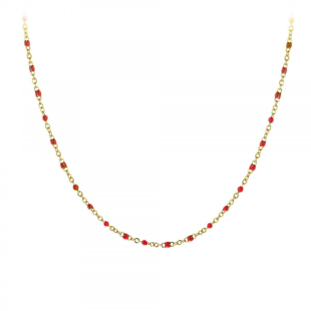 Collier perles rouge par SC Bohème