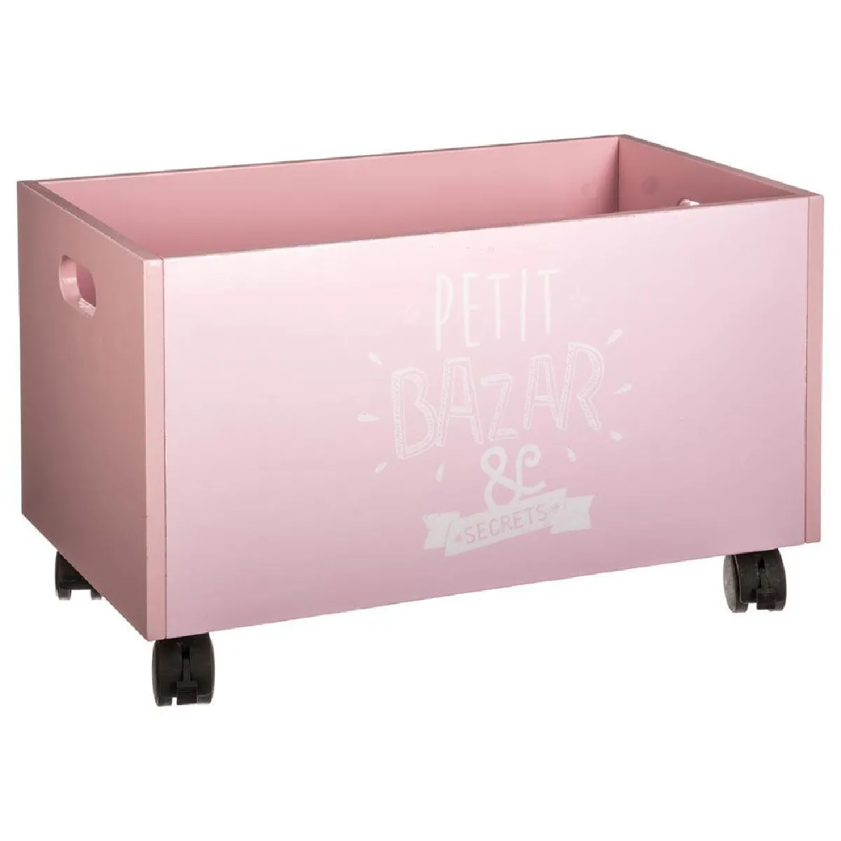 Atmosphera, Createur D'Interieur Atmosphera Coffre à jouets sur roulettes - Rose