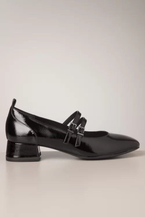 Tamaris Amelie lak pumps in zwart