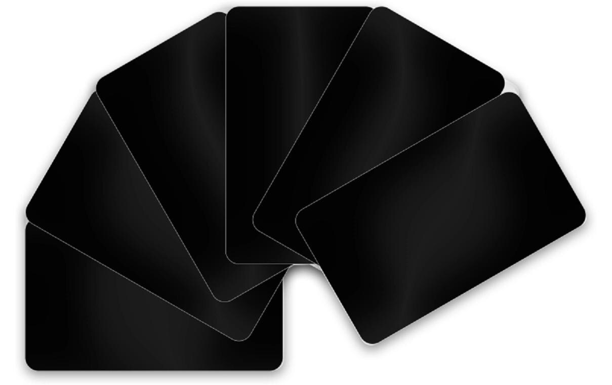 Kartenrohlinge 86 x 54 x 0.5 mm matt SchwarzPVC-Karten