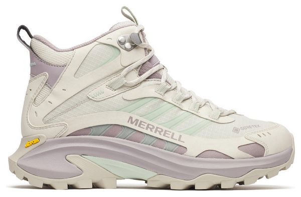 Chaussures de Randonnée Merrell Moab Speed 2 Mid Gore-Tex Beige/Violet Femme