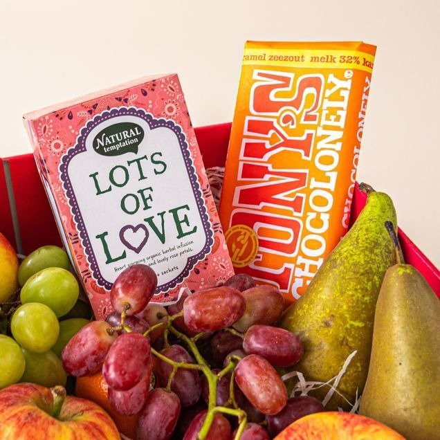 Fruitmand | met Tonys Chocolonely en thee| 3,7 kg