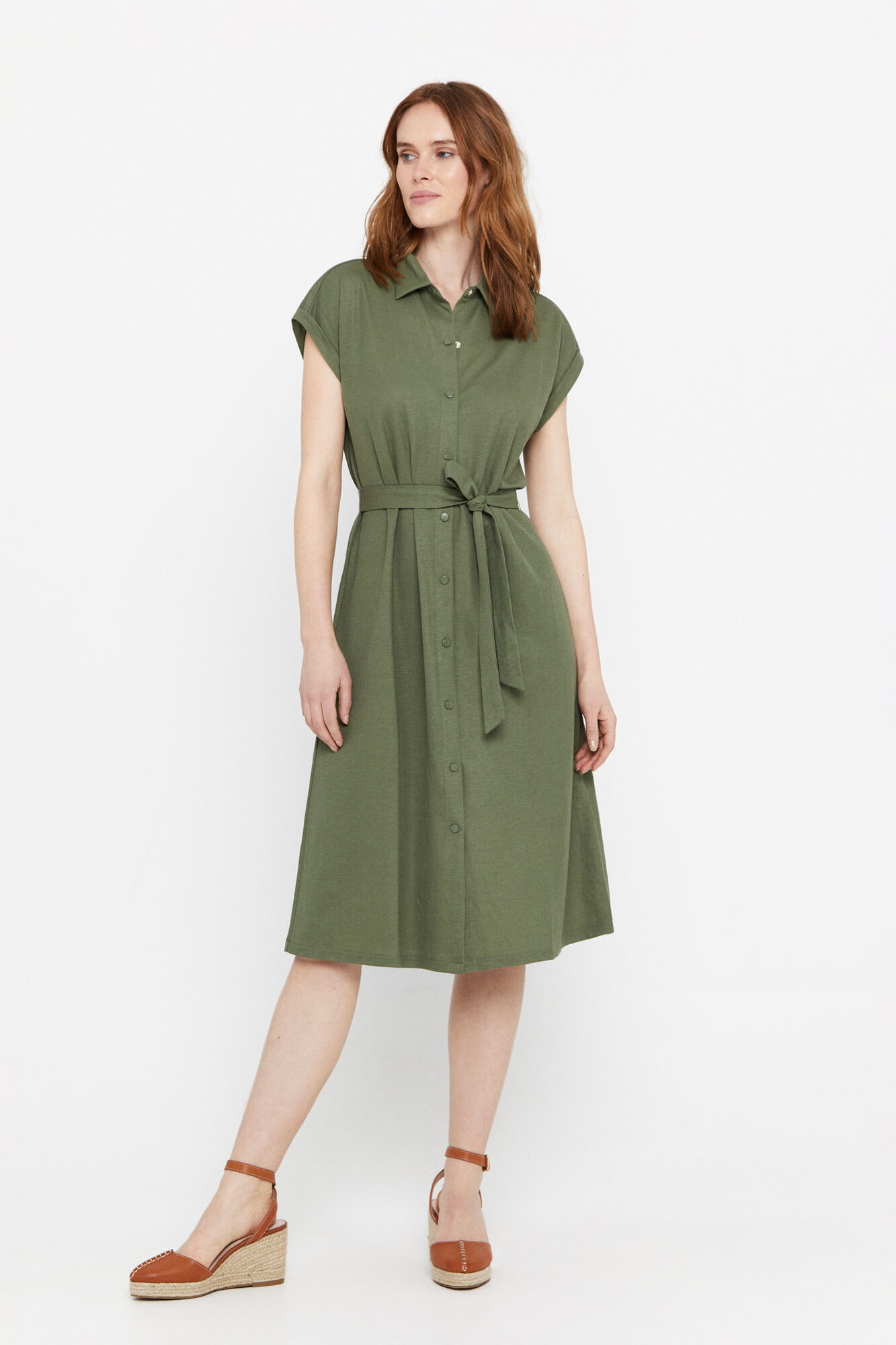 Vestido polo piqué - Verde