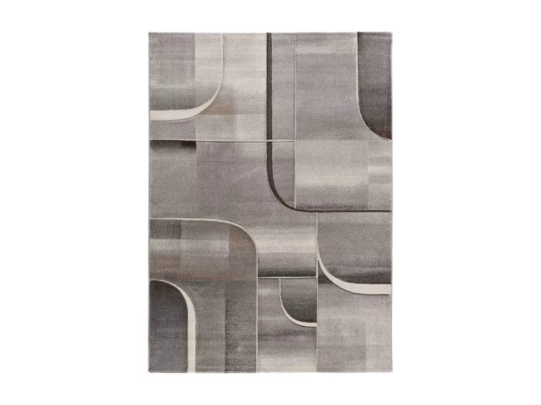Tapis intérieur - abstrait - gris - 140 x 200 cm - MEDEL