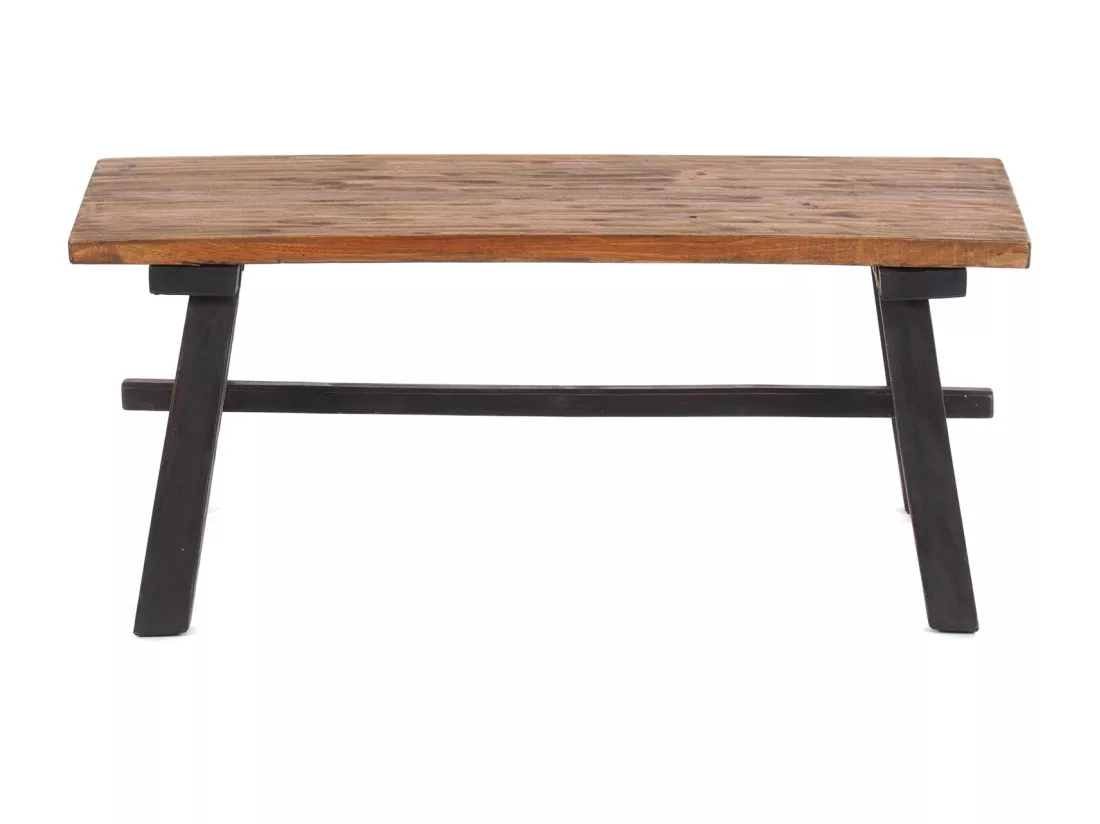 BANC ANZIO 90 Bois massif en acajou, pliable 04 schwarz-natur