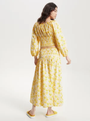 Saia longa franzida com estampa floral Tommy Hilfiger x Vacation
