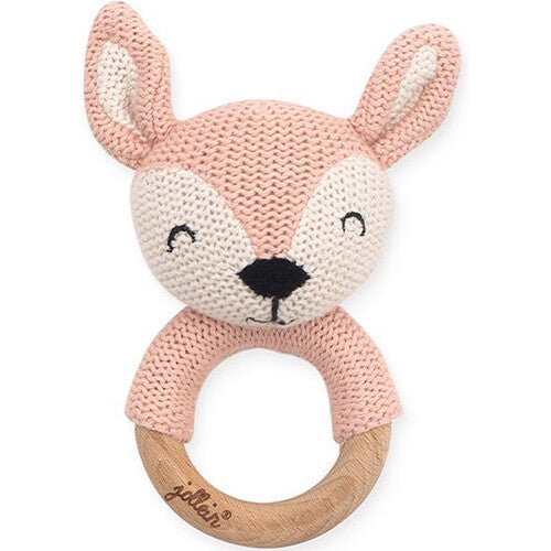 Jollein rammelaar met bijtring deer - pale pink
