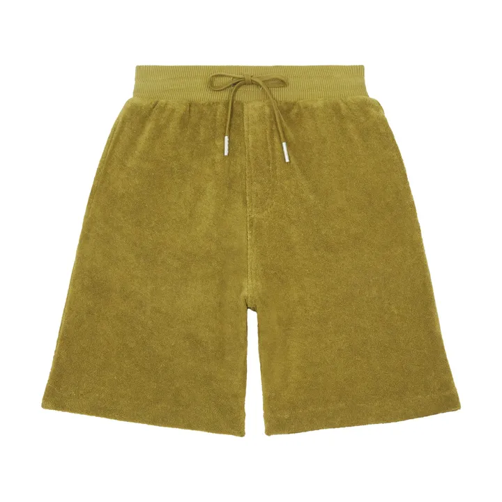 SMALLABLE BASICS Short Garçon Eponge Bio | Vert kaki