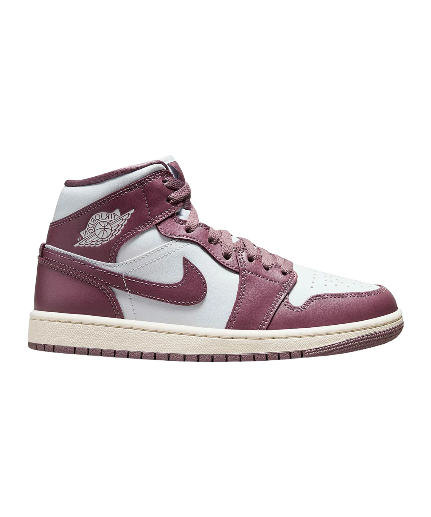 Jordan Air 1 Mid Damen Weiss Lila F050
