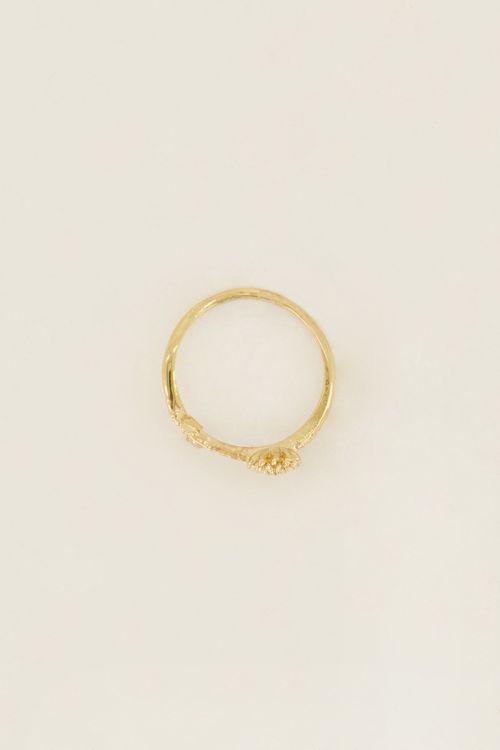Birth Flower ring met bloem