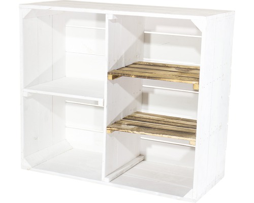 Houten kast, wit, 77x68x35 cm