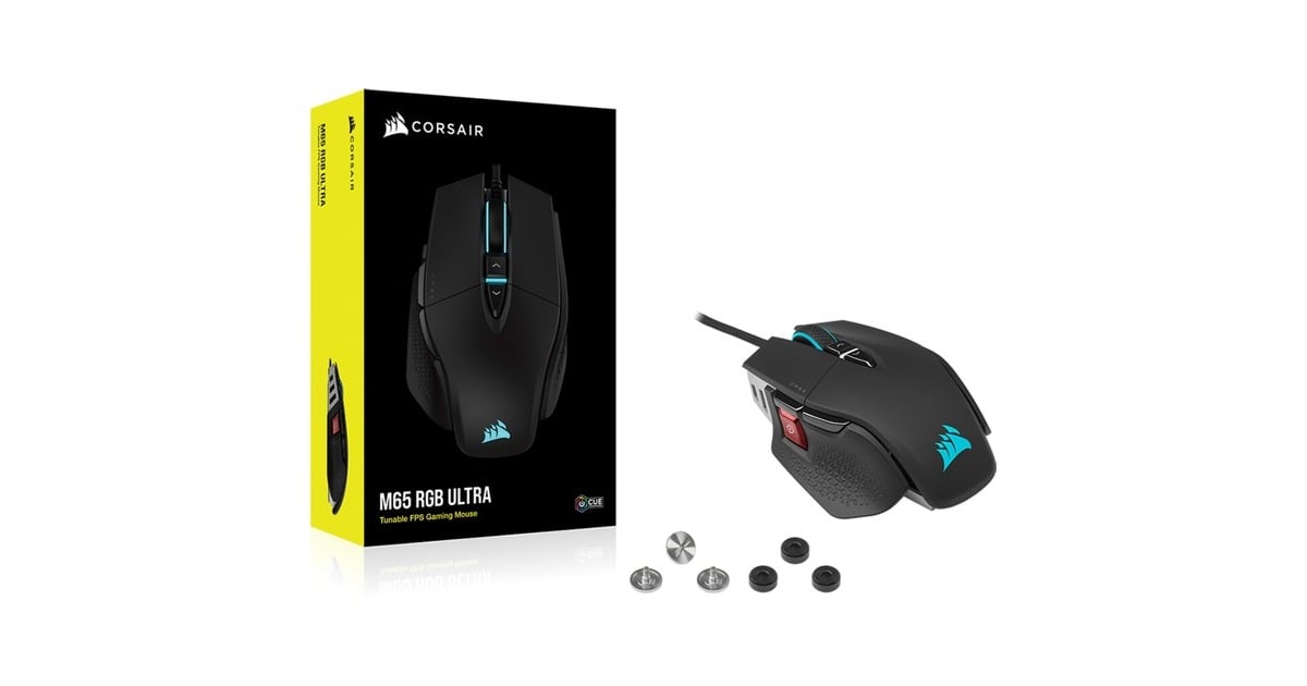 CorsairM65 RGB ULTRA gaming muis  (Zwart, 100 - 26.000 dpi)