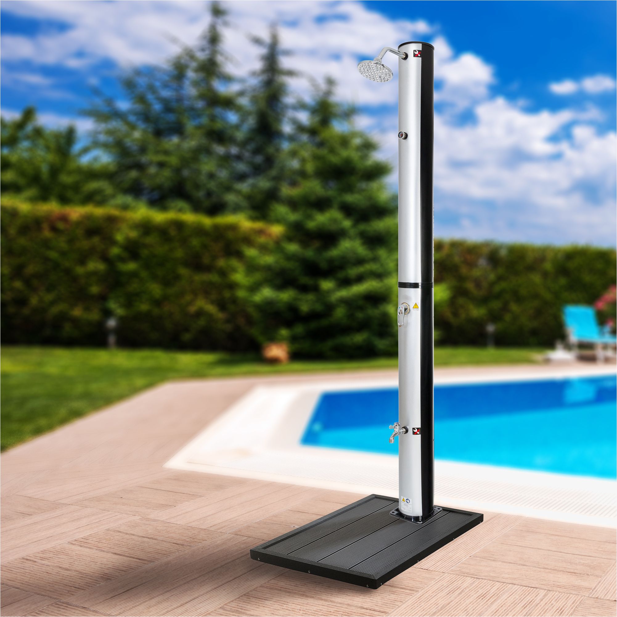 Solardusche Bodenelement
