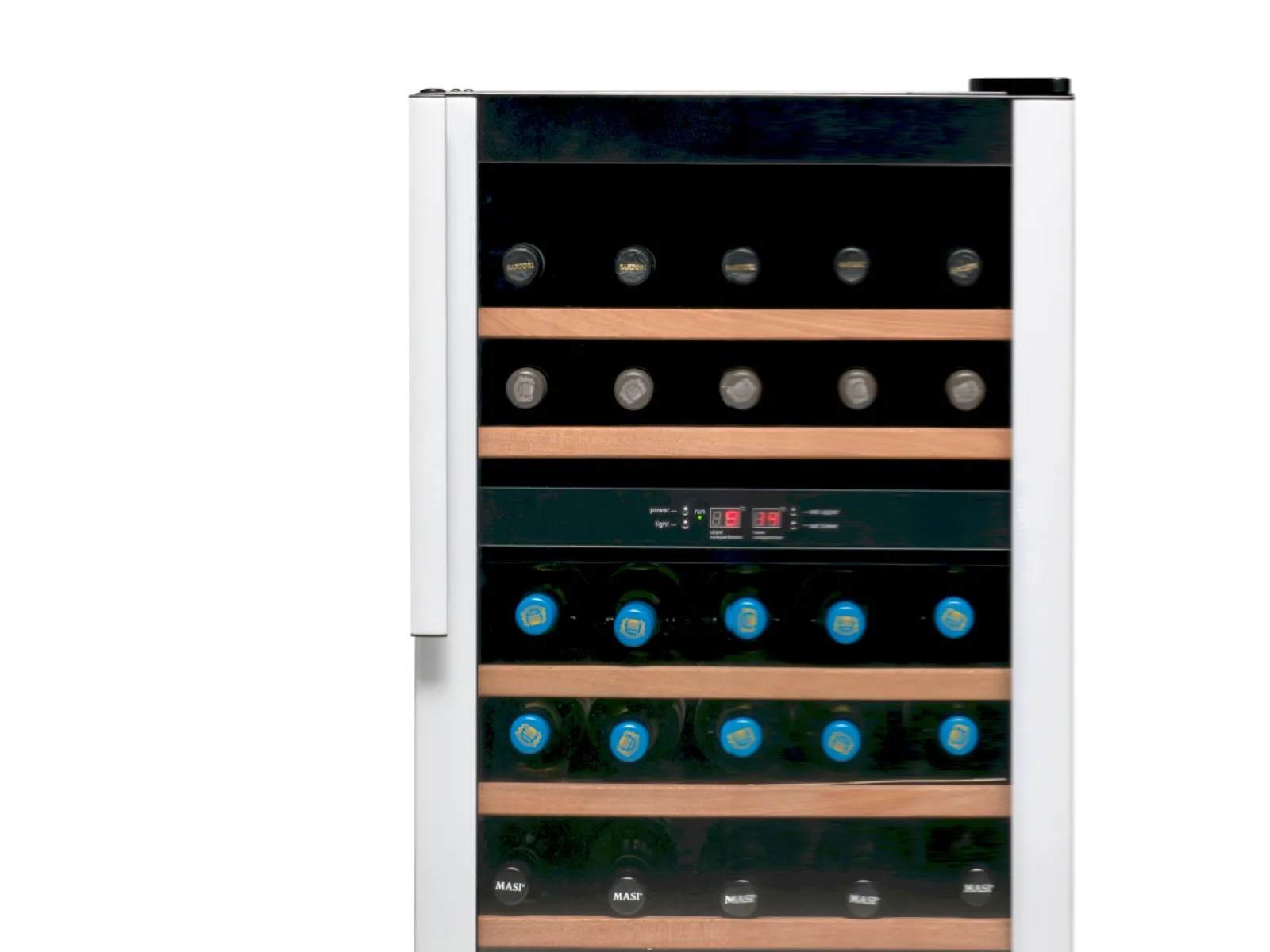 Vestfrost W 32 - Vinkøleskab - Function - Alukant front/sorte sider - 830 x 493 x 587 mm - Flaskekapacitet:32