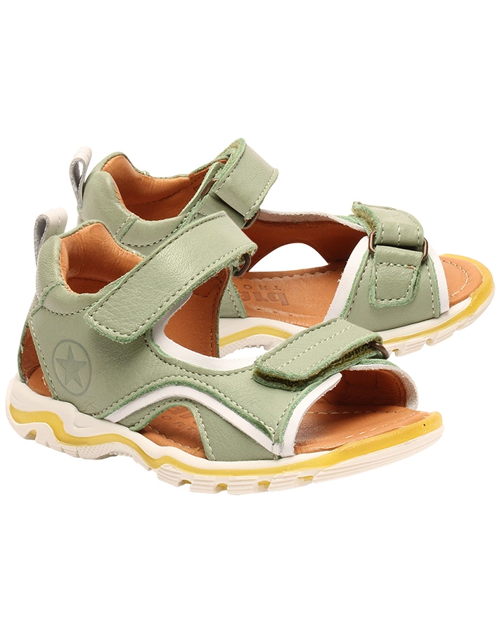Leder-Sandalen ARTHUR mit Klett in aqua