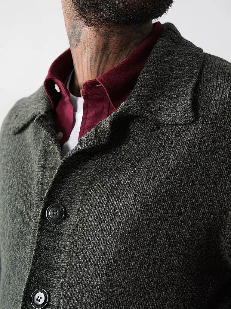 MAERZ Strickjacke dunkelgrün