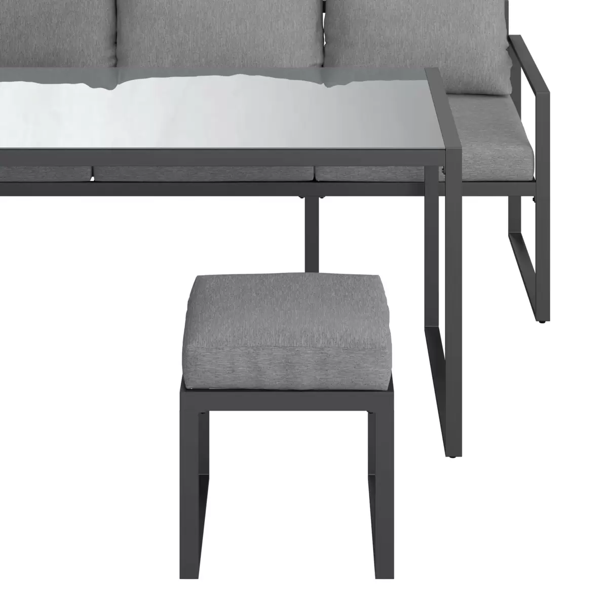 Beldano Loungegarnitur Leon 4-Teilig Links Grau
