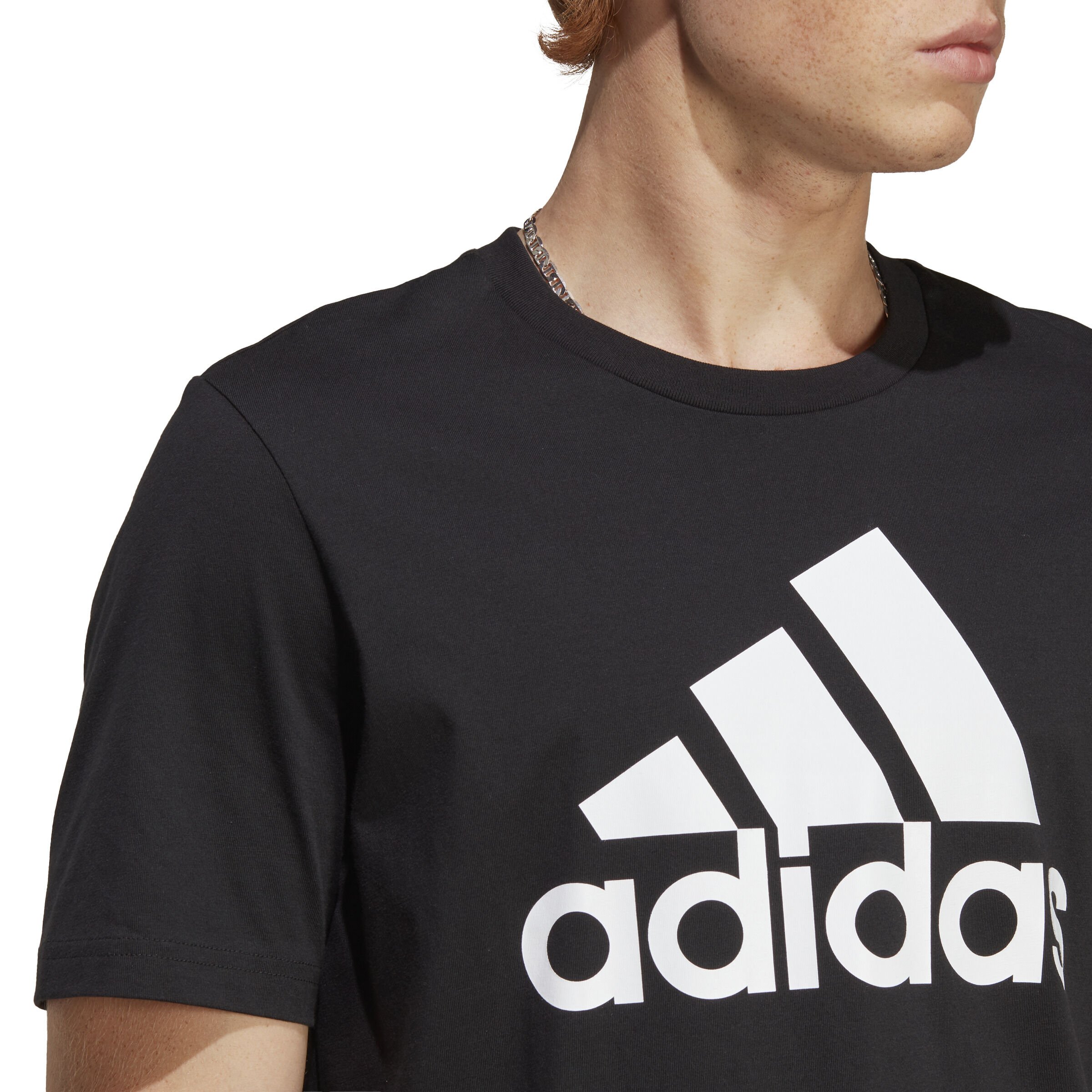 adidas Essentials Single Jersey Big Logo T-shirt Hommes - Noir , Blanc