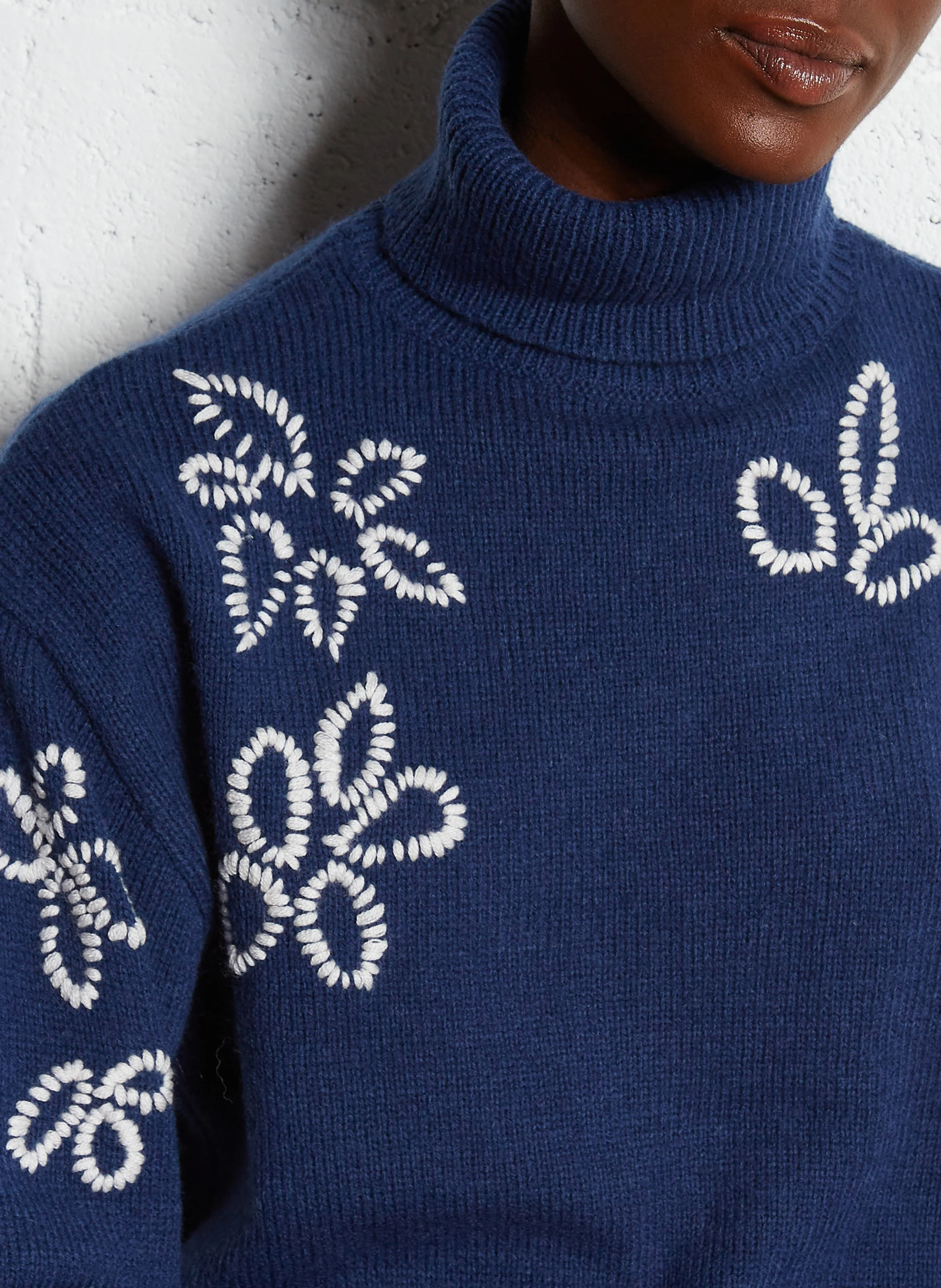 MADONIA - Pull à broderies fantaisies | Bleu