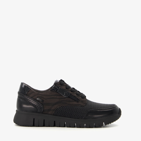 Softline dames sneakers met print zwart