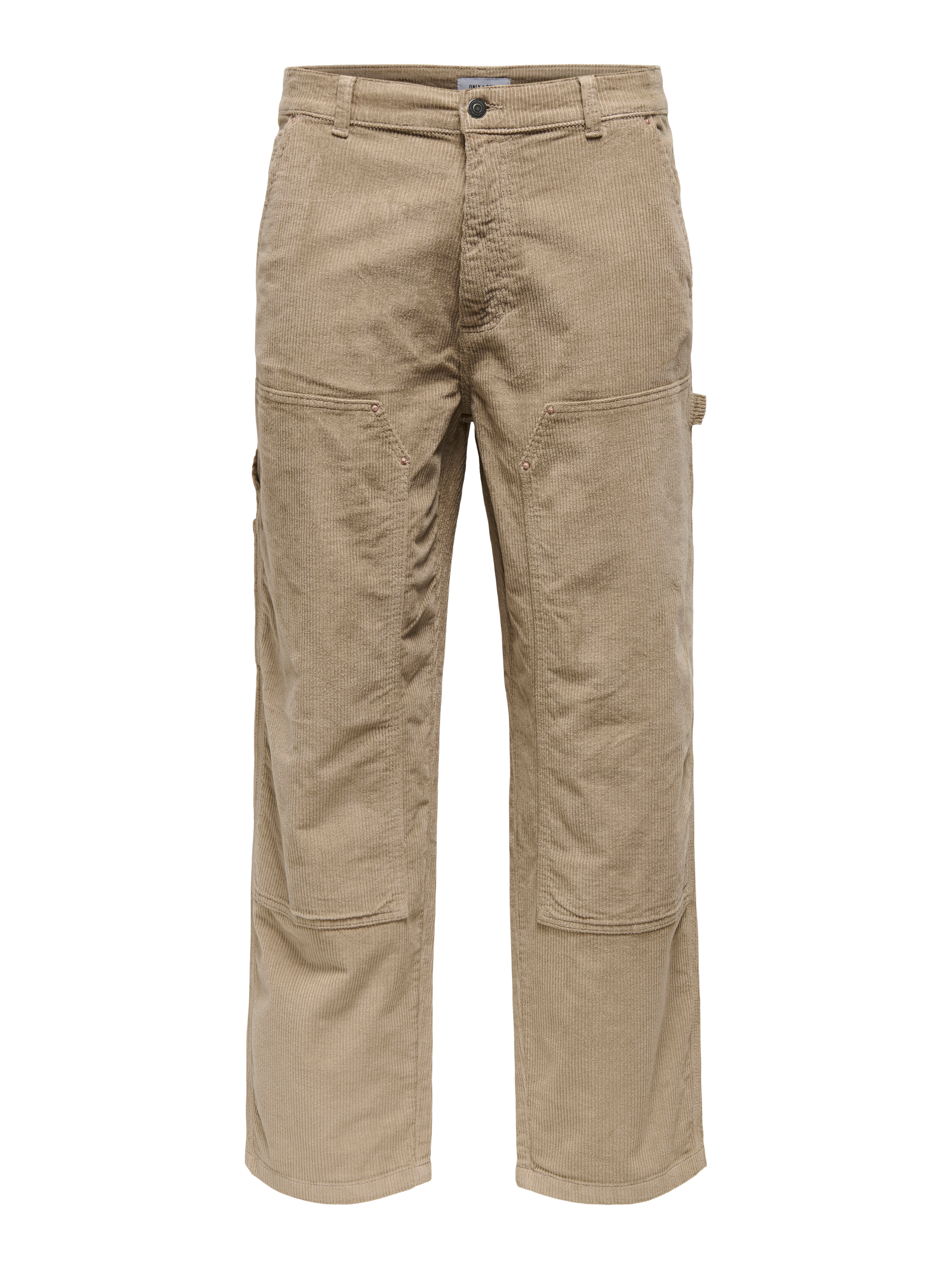 ONSFADE Locker geschnitten Hose mit weitem Beinschnitt Chinchilla