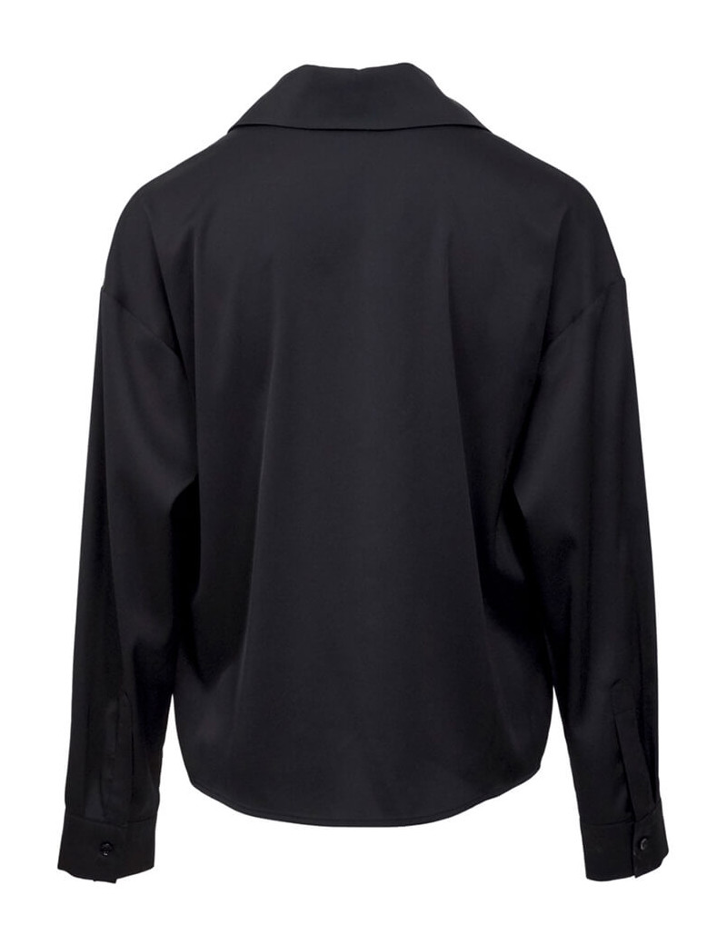 IMPERIAL CHEMISE FEMME OVERSIZE EFFET SATIN NOIR