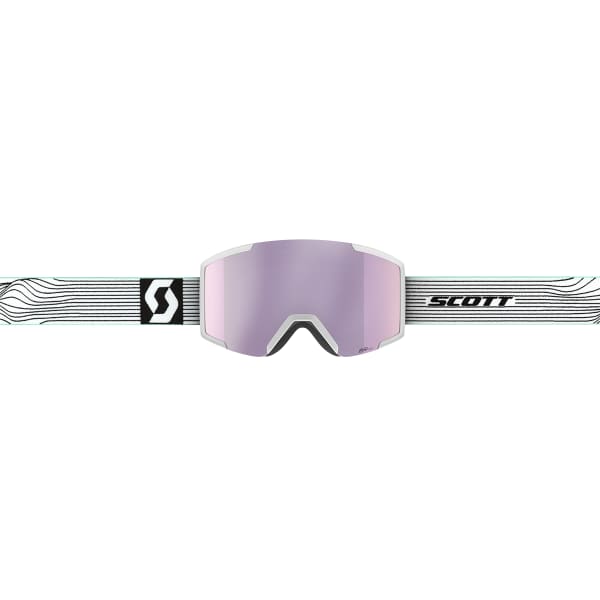 Masque de ski SCOTT SHIELD AMP PRO WHITE/MINT GREEN AMP PRO LAVENDER CHROME