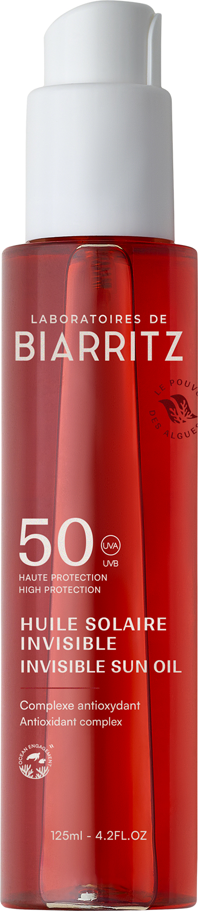 LABORATOIRES DE BIARRITZ Sonnenöl<br>125 ml, Dispenser, Öl, Invisible LSF50