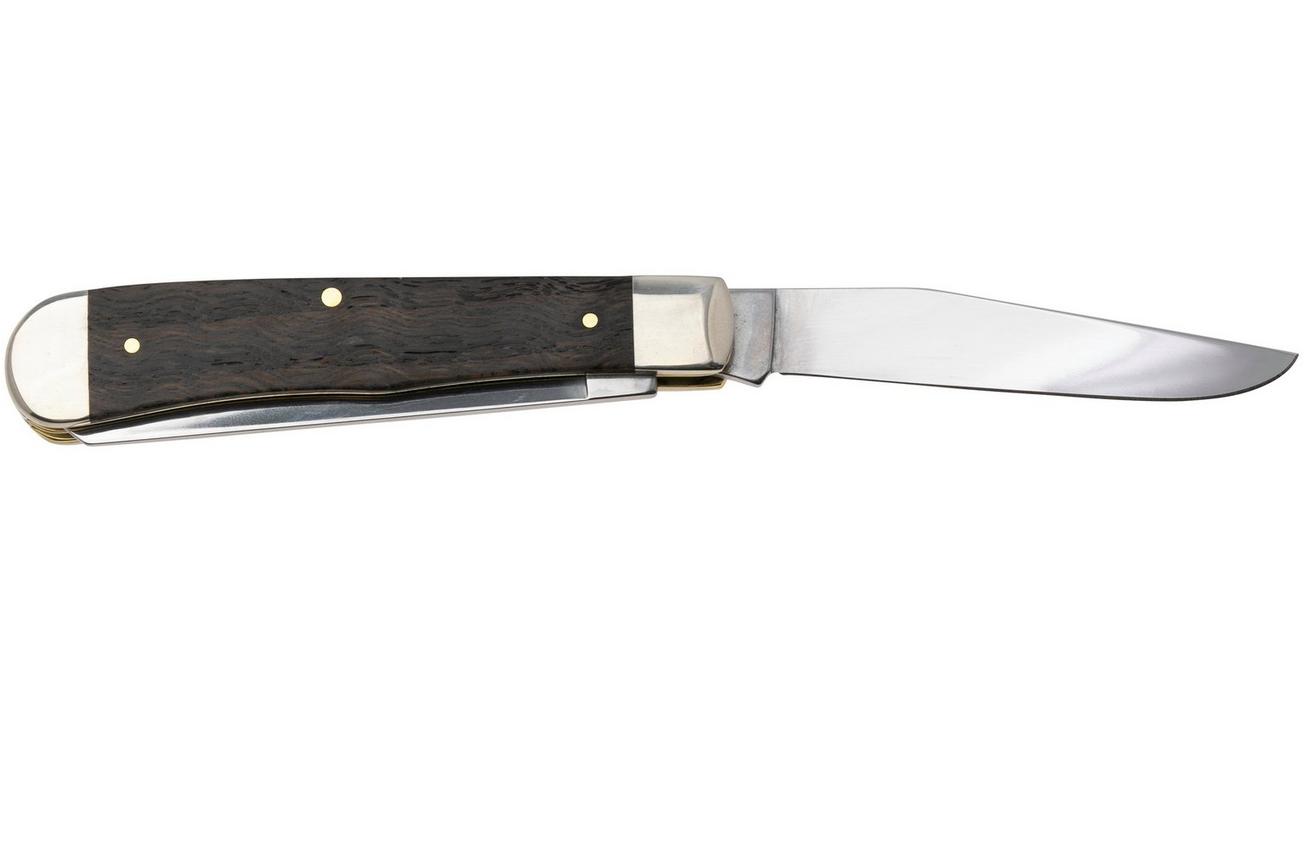Case Trapper 14000 Smooth Black Curly Oak Wood 7254 SS, zakmes