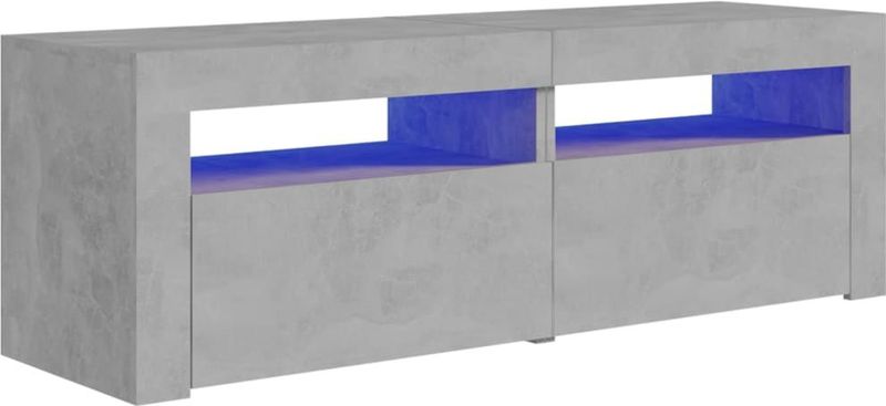 vidaXL Tv-meubel - Betongrijs - Bewerkt Hout - 120x35x40 cm