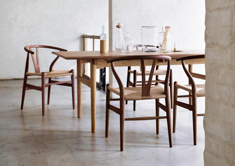 Carl Hansen & Son CH24 Wishbone stoel Classic Natural geolied walnoot