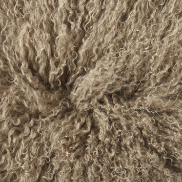 Schapenvacht Vloerkleed Taupe Gekruld 80 mm 100x70 cm