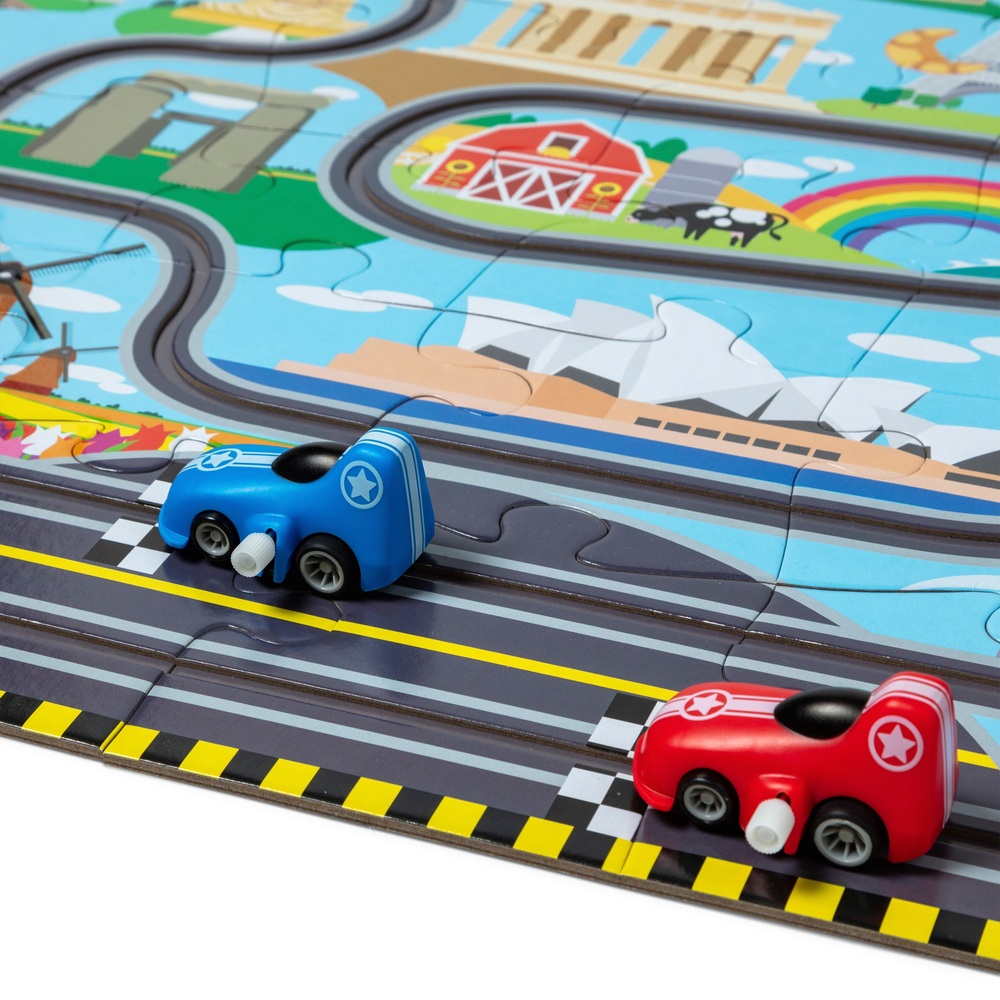 Melissa & Doug 48-teiliges Rennbahn-Bodenpuzzle