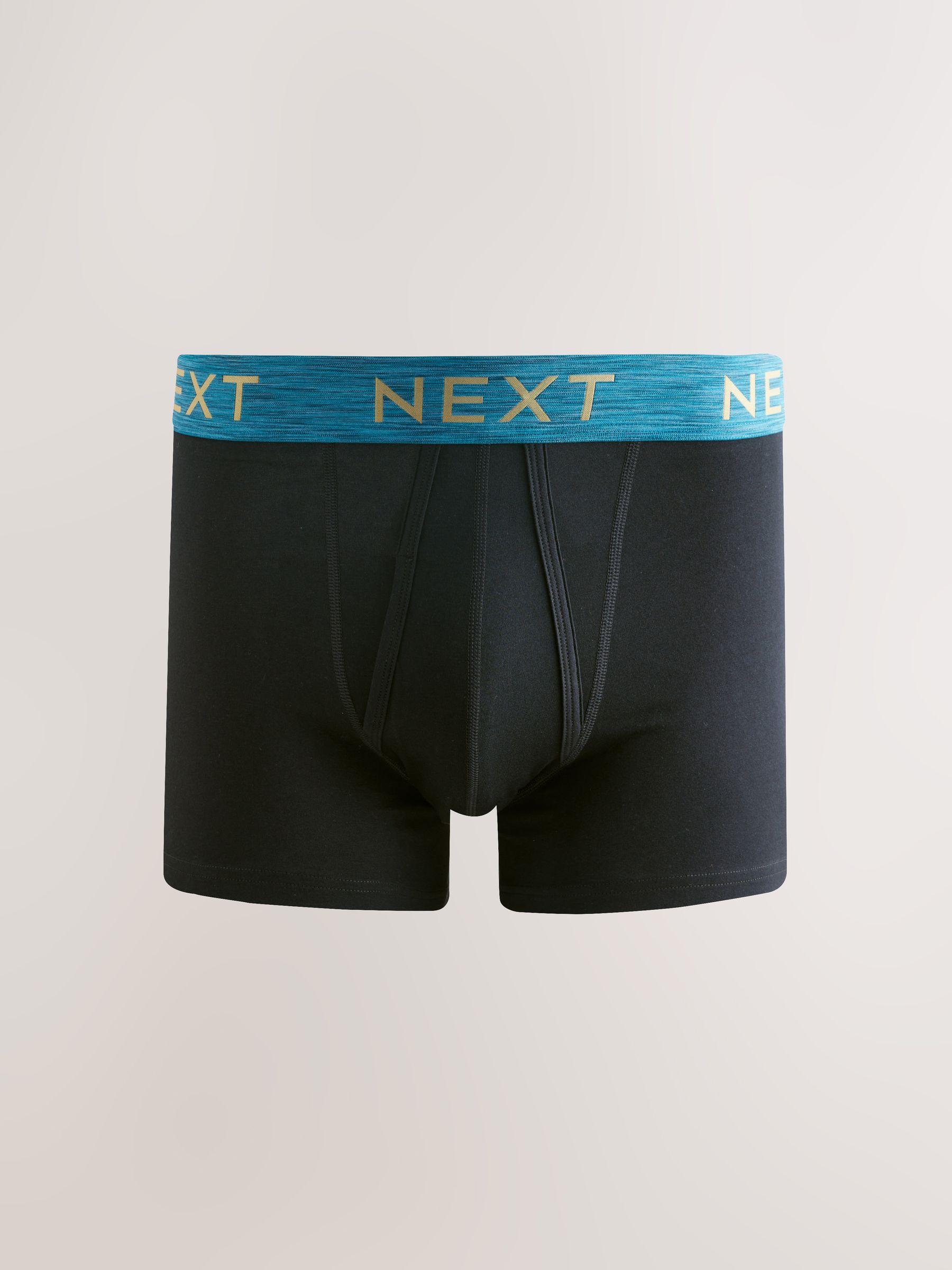 Zwart met luxe gemêleerde tailleband - Standaard - 10 Boxershorts zonder plooi