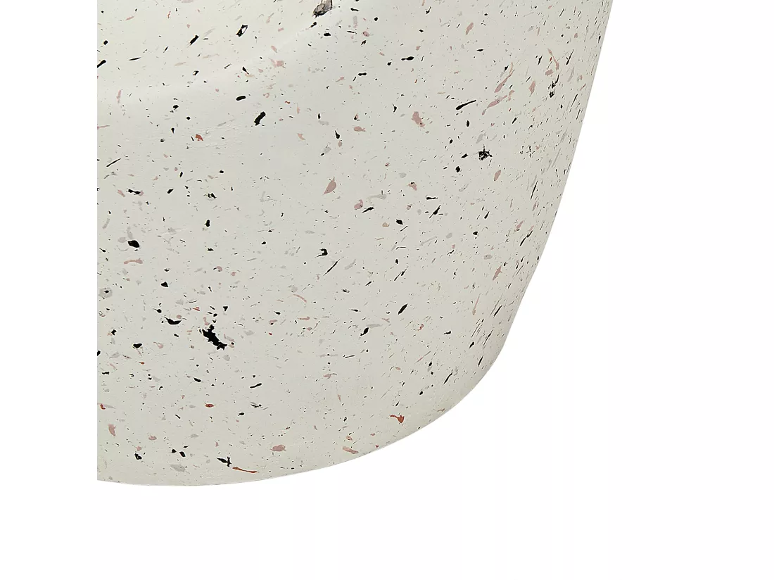 Table d'appoint blanc cassé effet terrazzo EDOLO