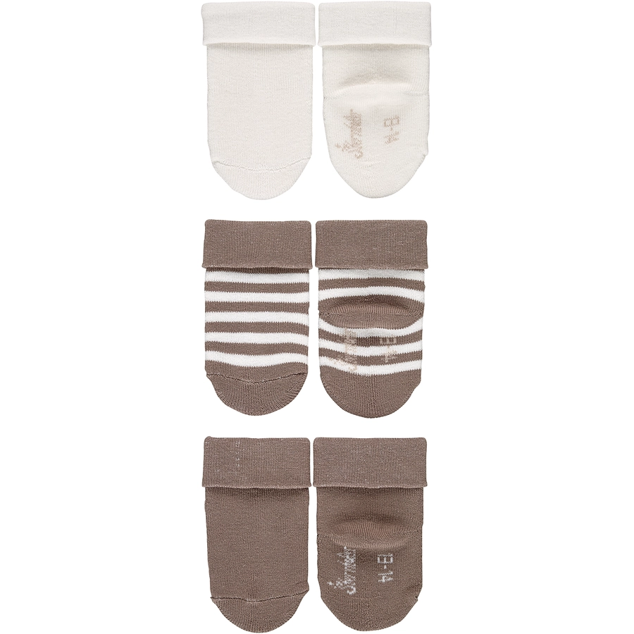 Sterntaler GOTS Baby-Söckchen Ringel, 3er-Pack braun