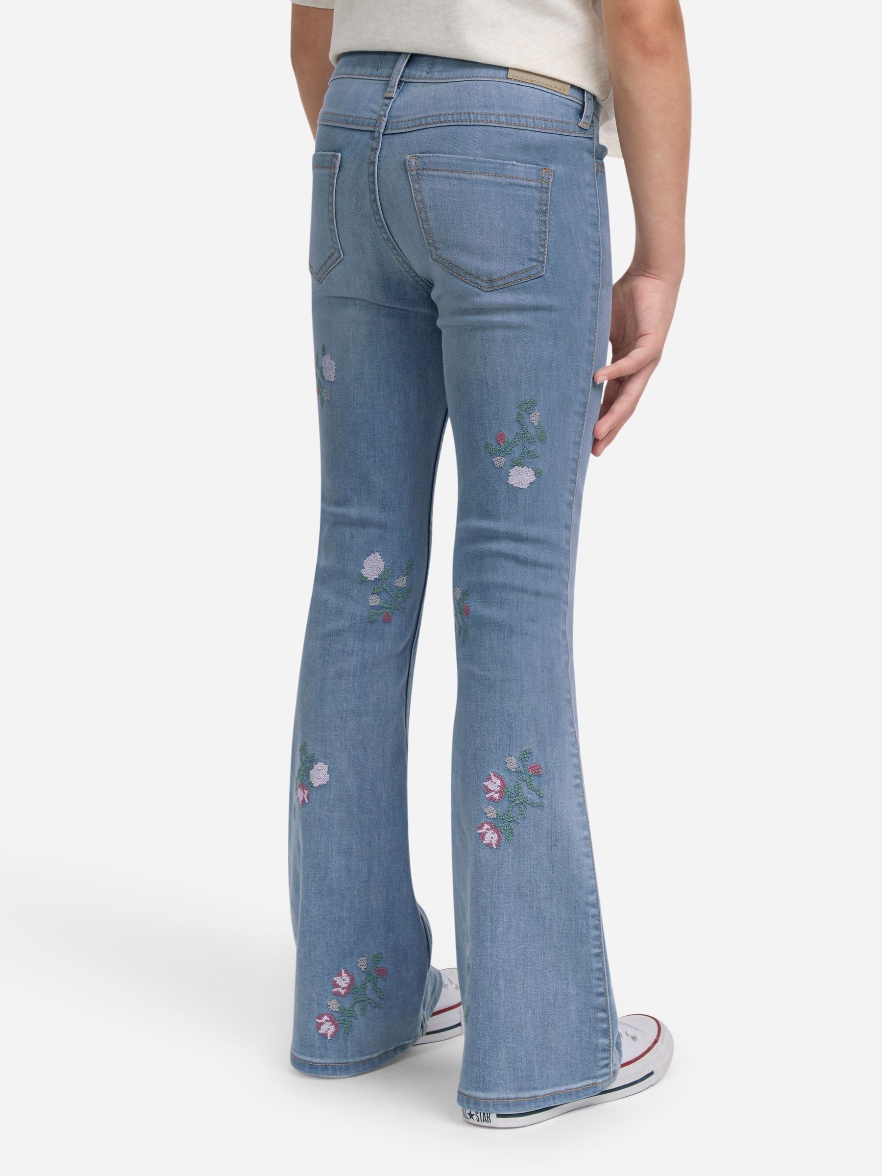 Abercrombie & Fitch High Rise Flare Floral Jeans