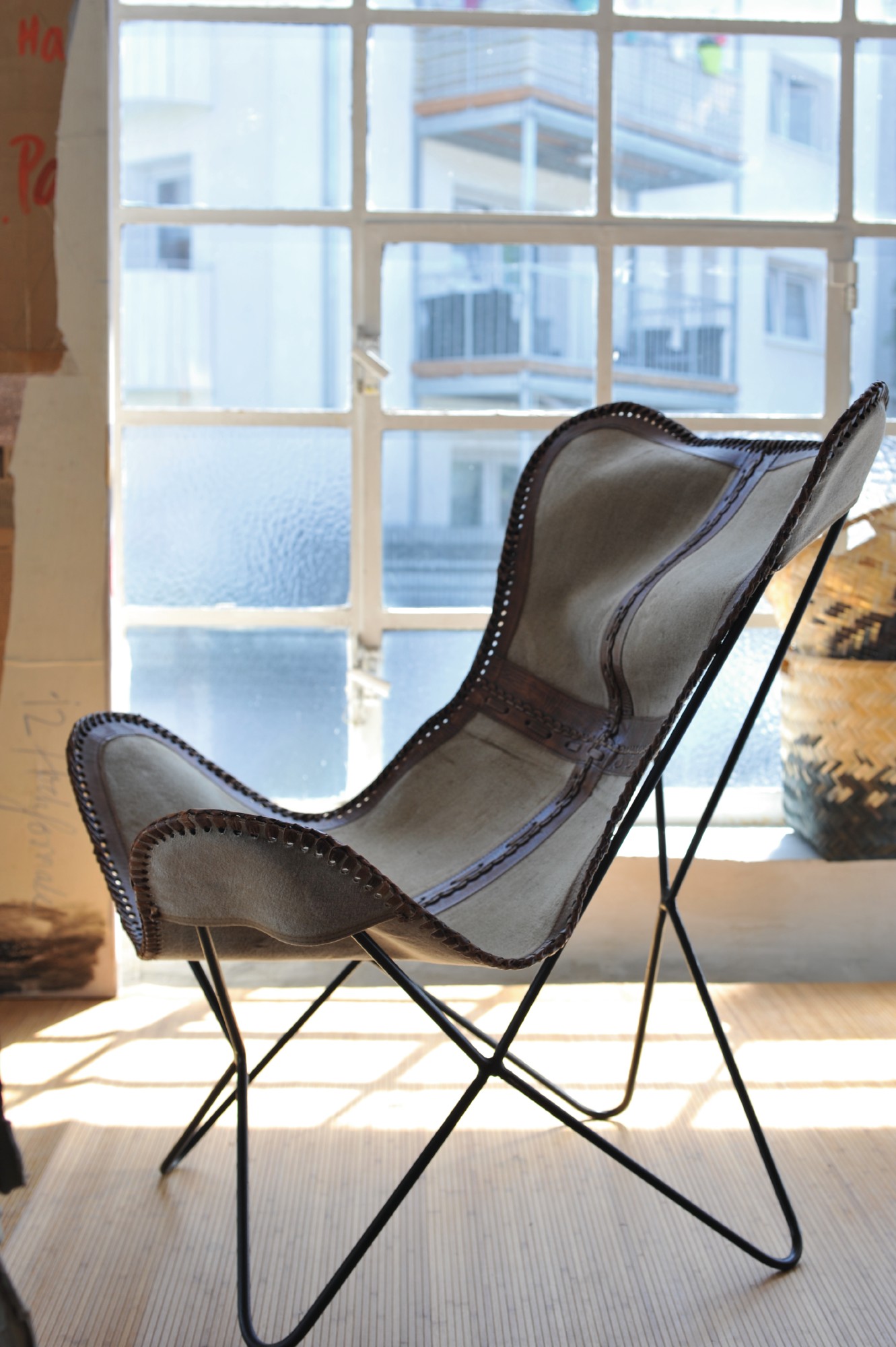 Lounger 'Gavin', beige, braun, T 69 cm, B 75 cm, H 90 cm von fischer's lagerhaus