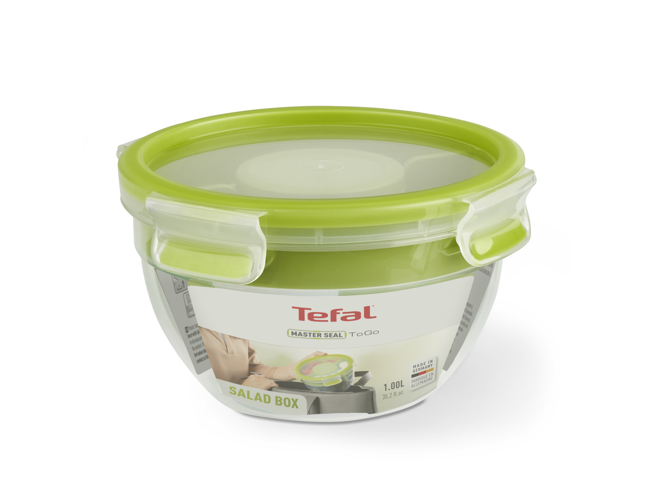 CAIXA PARA SNACKS E REFEIIÇÃO TEFAL REDONDA COM 3 DIVISÓRIAS 1L