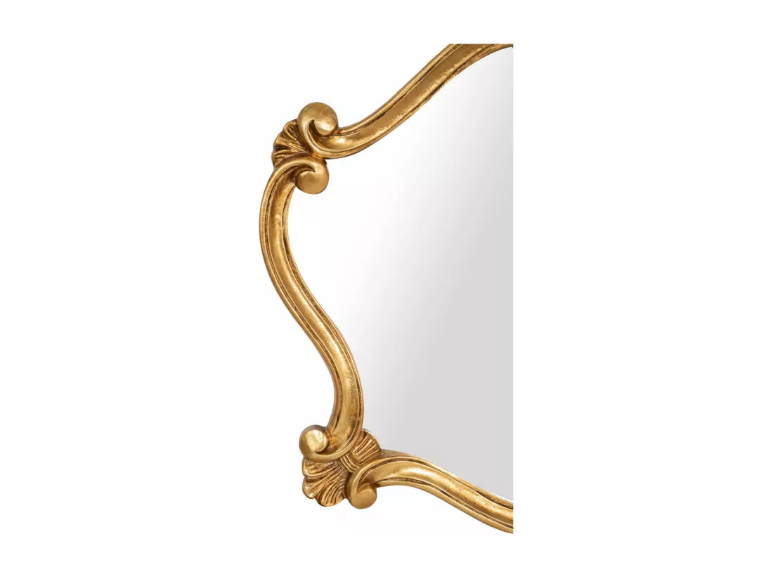 Miroir Baroque avec cadre doré - Bois - 69x91cm