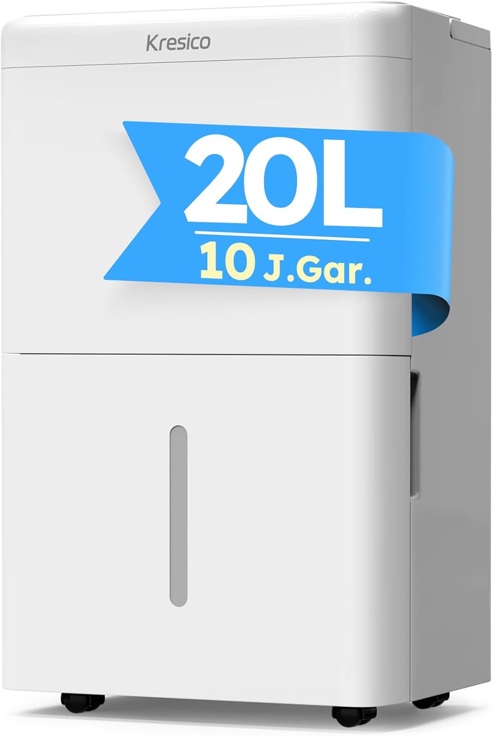 Luftentfeuchter elektrisch 20L, Entfeuchter elektrisch, Luftentfeuchter Keller für Räume bis zu 150m³/50m², Raumentfeuchter elektrisch 39dB mit Ablaufschlauch, Filter, Timer, 10 J. Gar.