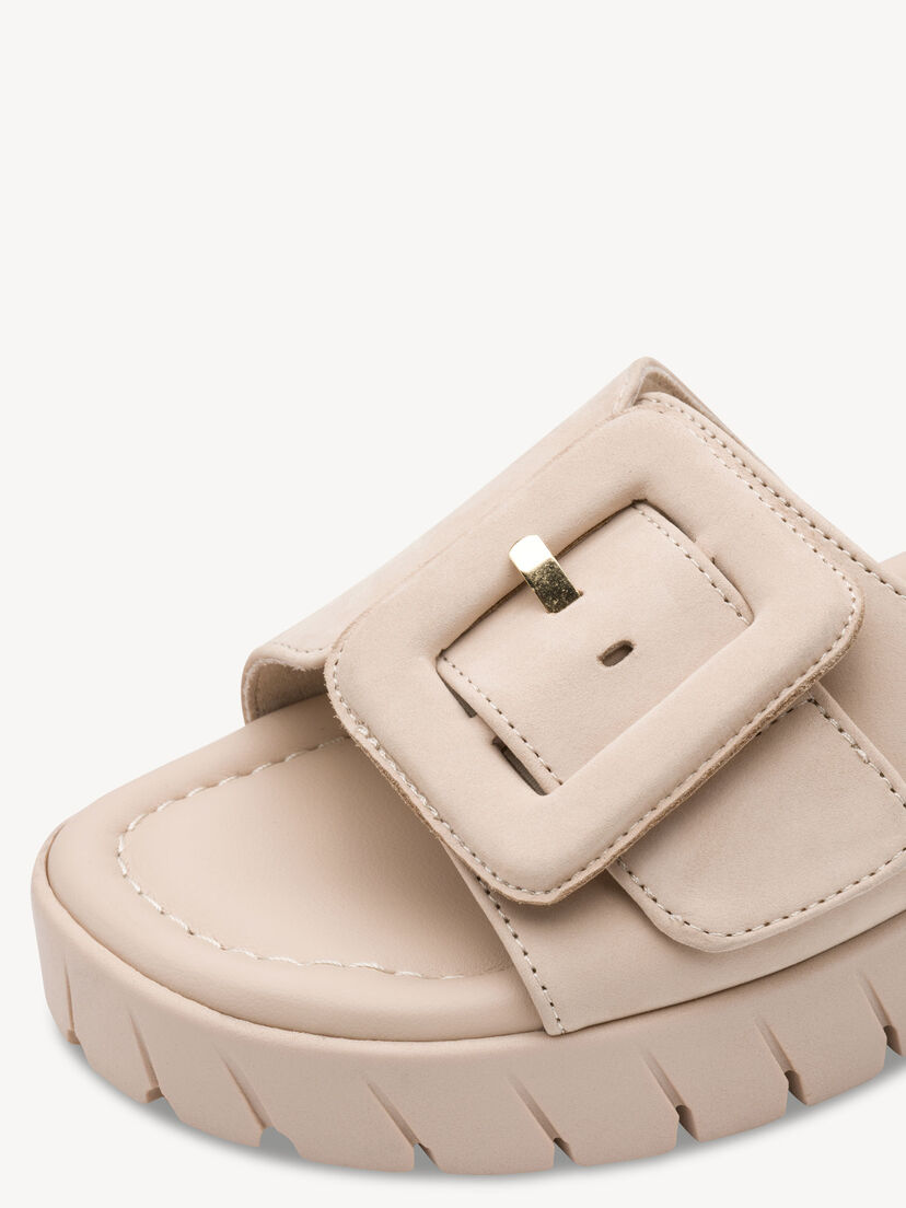 Leren Slipper - beige