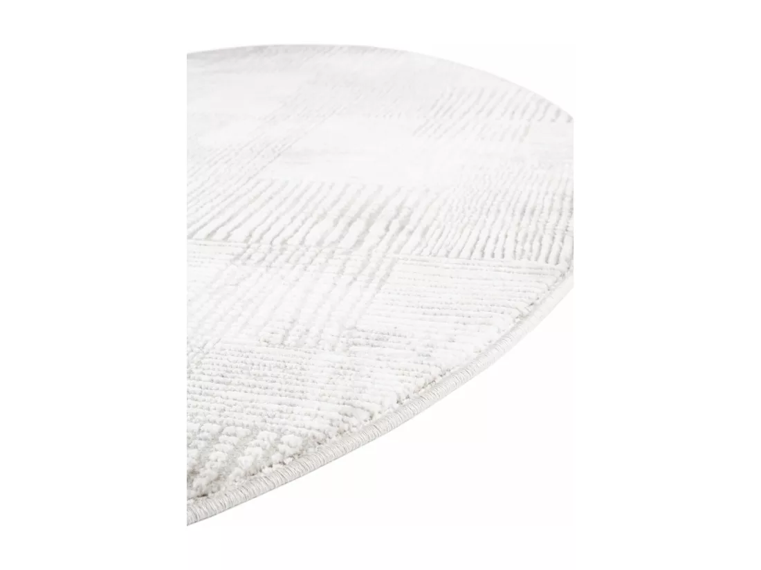 Tapis 125x125 gris Davos Flawless