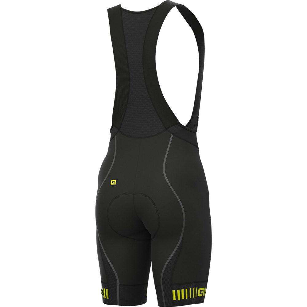 Alé Strada Bibshorts Herren black fluo yellow