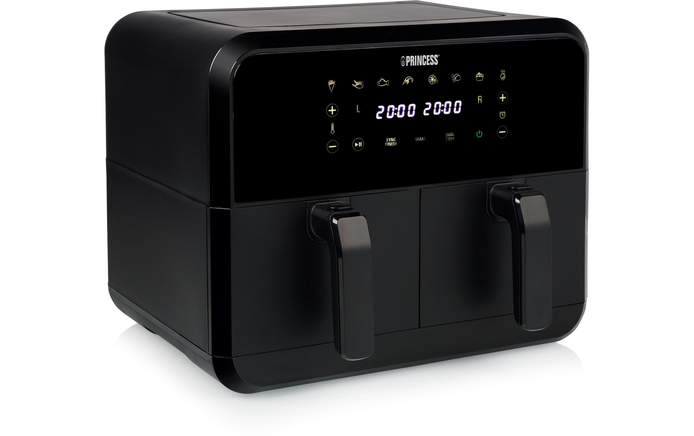 PRINCESS Heissluftfritteuse »182068 Double Basket Airfryer 8 l« 2400 W