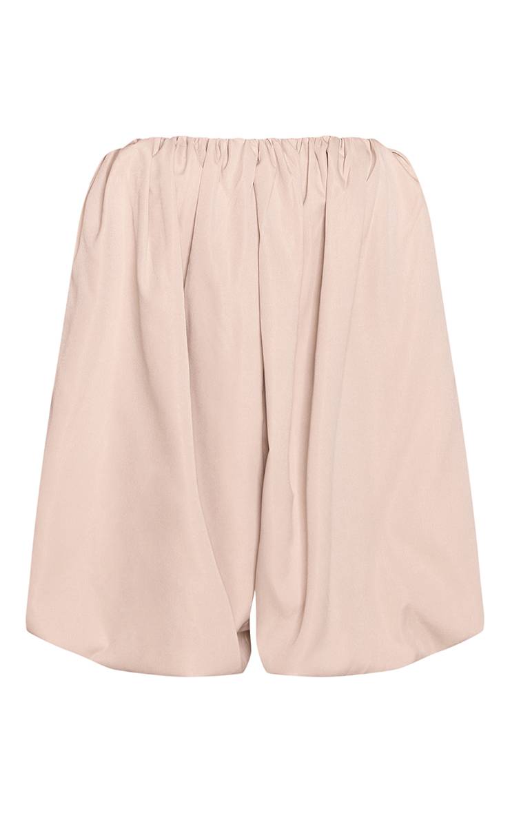 Gris Pierre Combishort Bandeau En Mousseline À Silhouette Bouffante