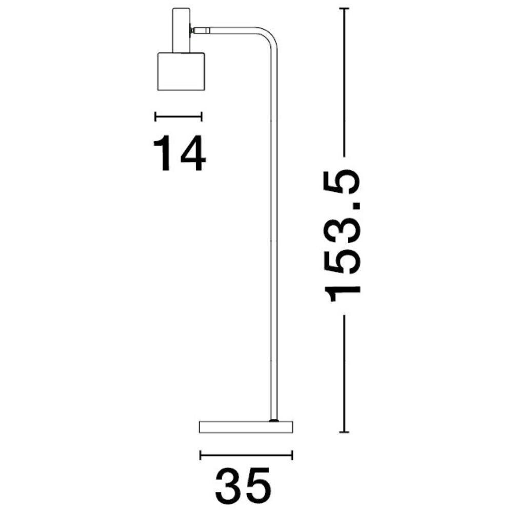 Paz vloerlamp in zwart en goud E27