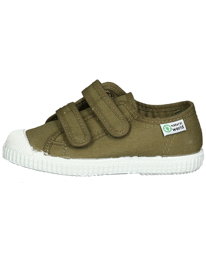 Klett-Stoffschuhe MARINO in olivgrün