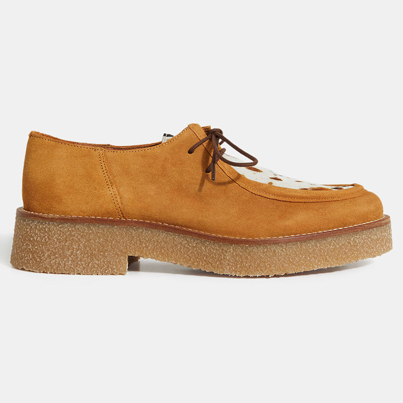 Galeries Lafayette Derbies en Cuir camel