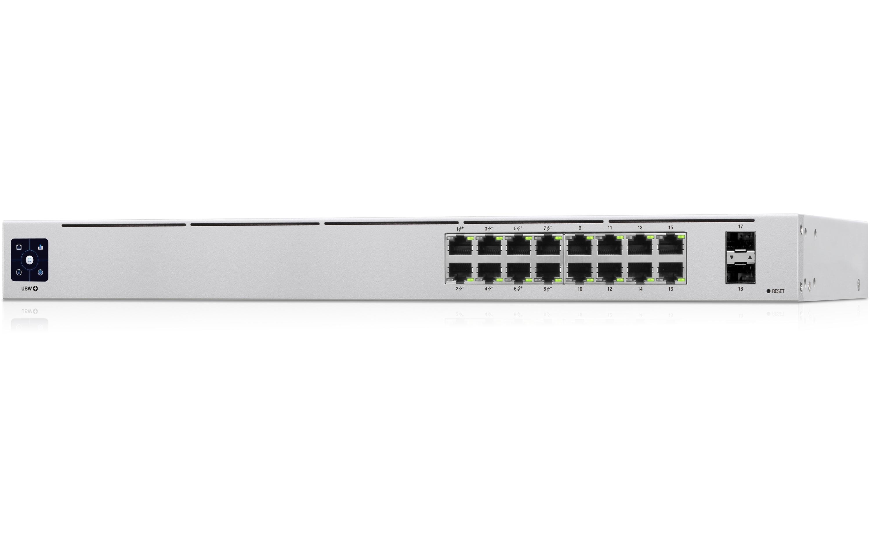 PoE+ Switch UniFi USW-16-POE Gen2 18 Port<br>Cloud-Managed